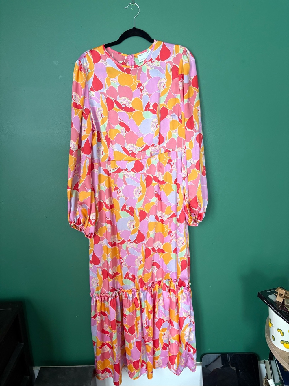 ASOS Design Satin Maxi Tea Dress